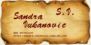 Sandra Vukanović vizit kartica